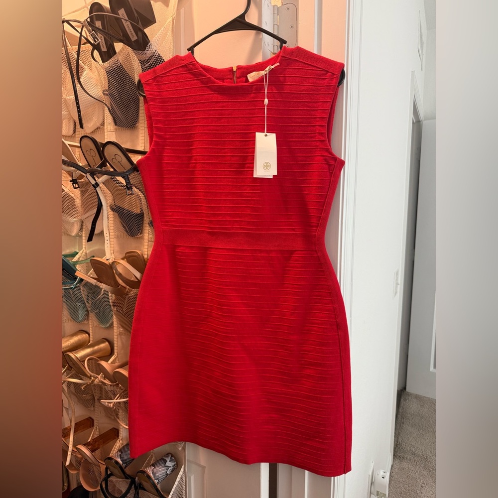 NWT Tory Burch small brilliant red dress
